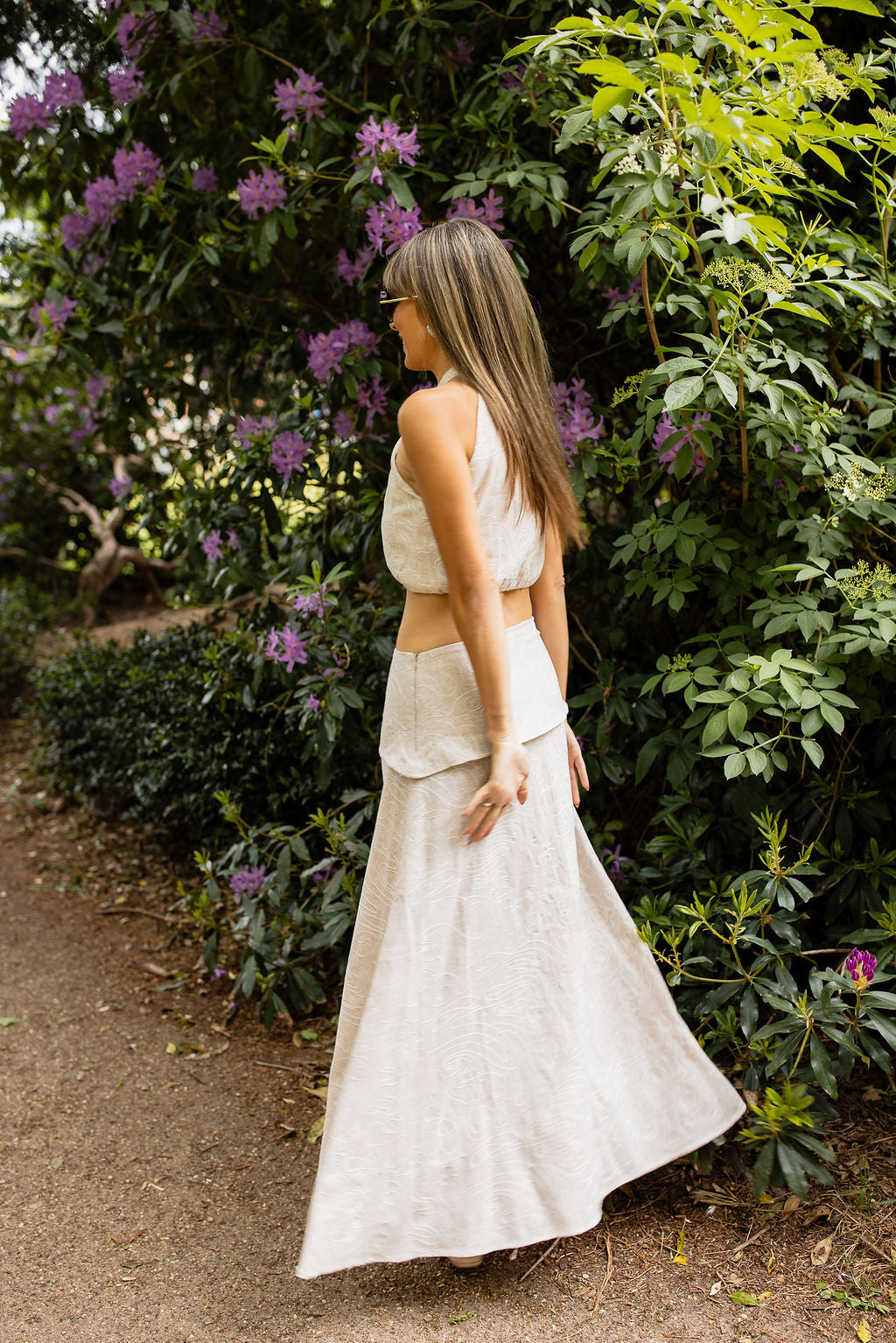 Seraphina | E£5000 - linen halter crop top and maxi skirt