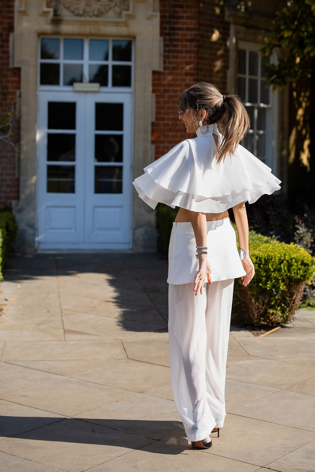 Opaline | E£6680 - a two piece flowy cape and trousers set
