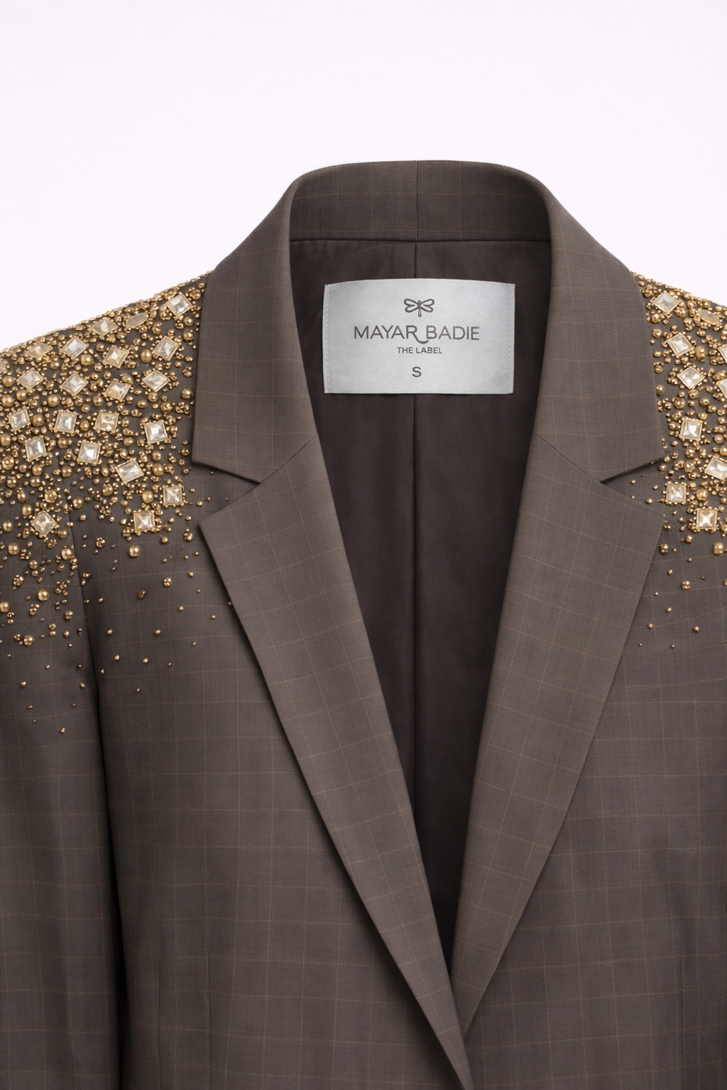 Aurelin Brown Embellished Blazer | LE 7300 - preorder