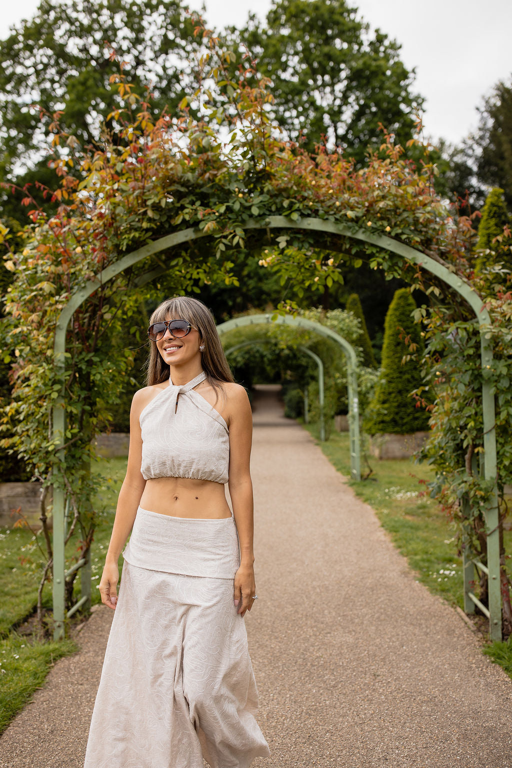 Seraphina | E£5000 - linen halter crop top and maxi skirt