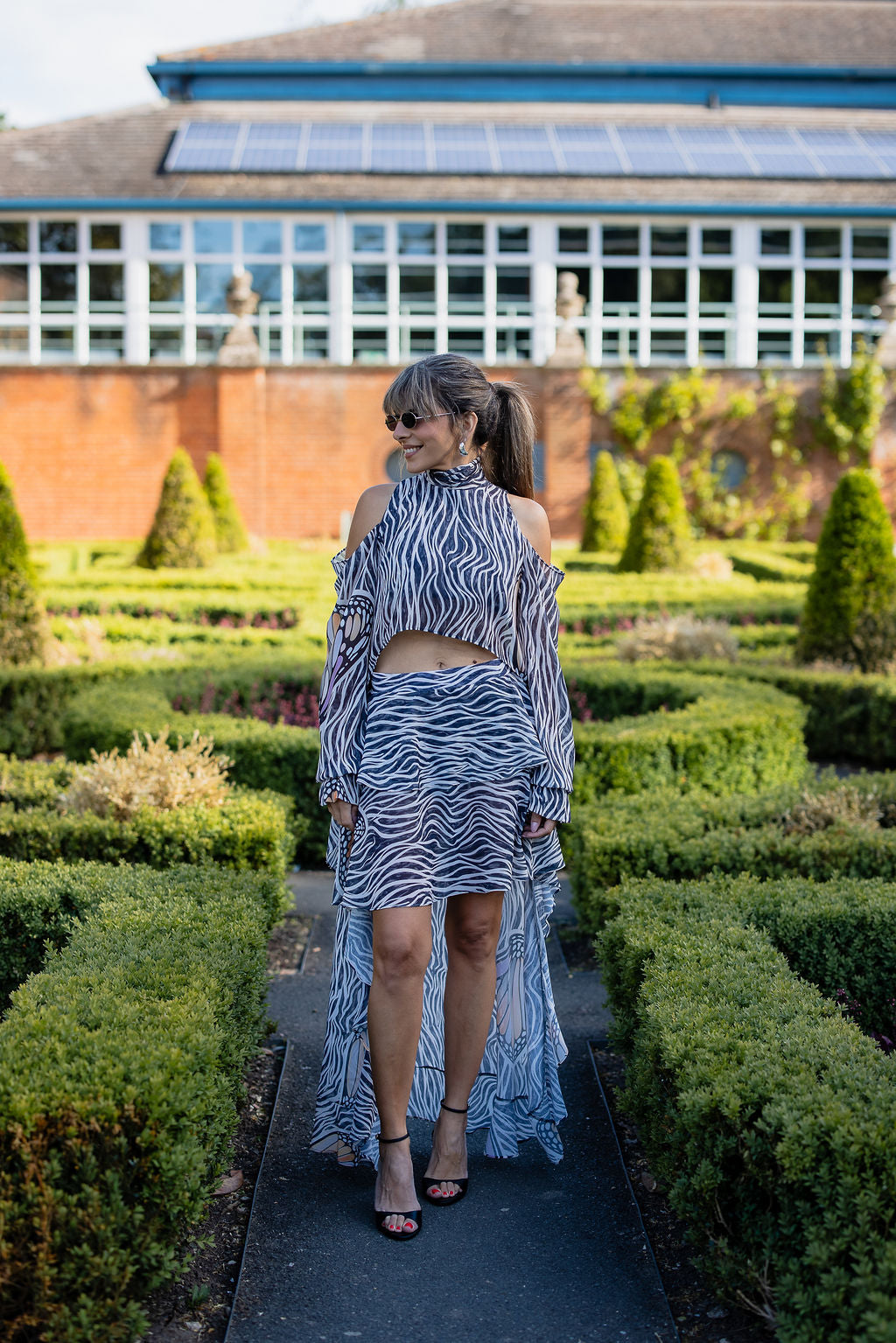 Wildē | E£7500 - cape top and tiered skirt set