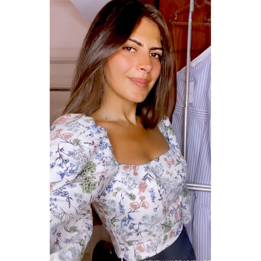 Flora puff top