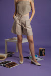 Linen tailored shorts
